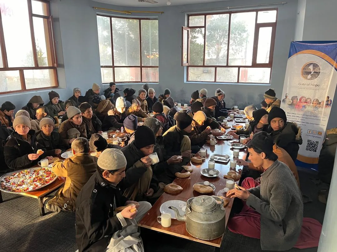 No Child Goes Hungry: Gate of Hope's Winter Feeding Program for Afghan Boys